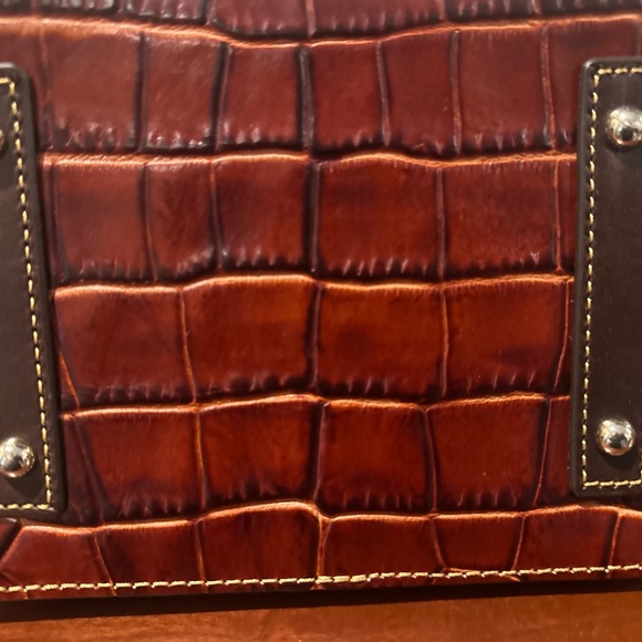 Dooney & Bourke Brown Croc Embossed Hobo Bag